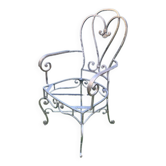 Wrought iron armchairs