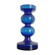 Vase bleu en verre vintage 1970