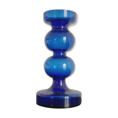 Blue vase in vintage glass 1970