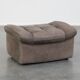 Luxurious, comfortable, gray leather vintage footstool