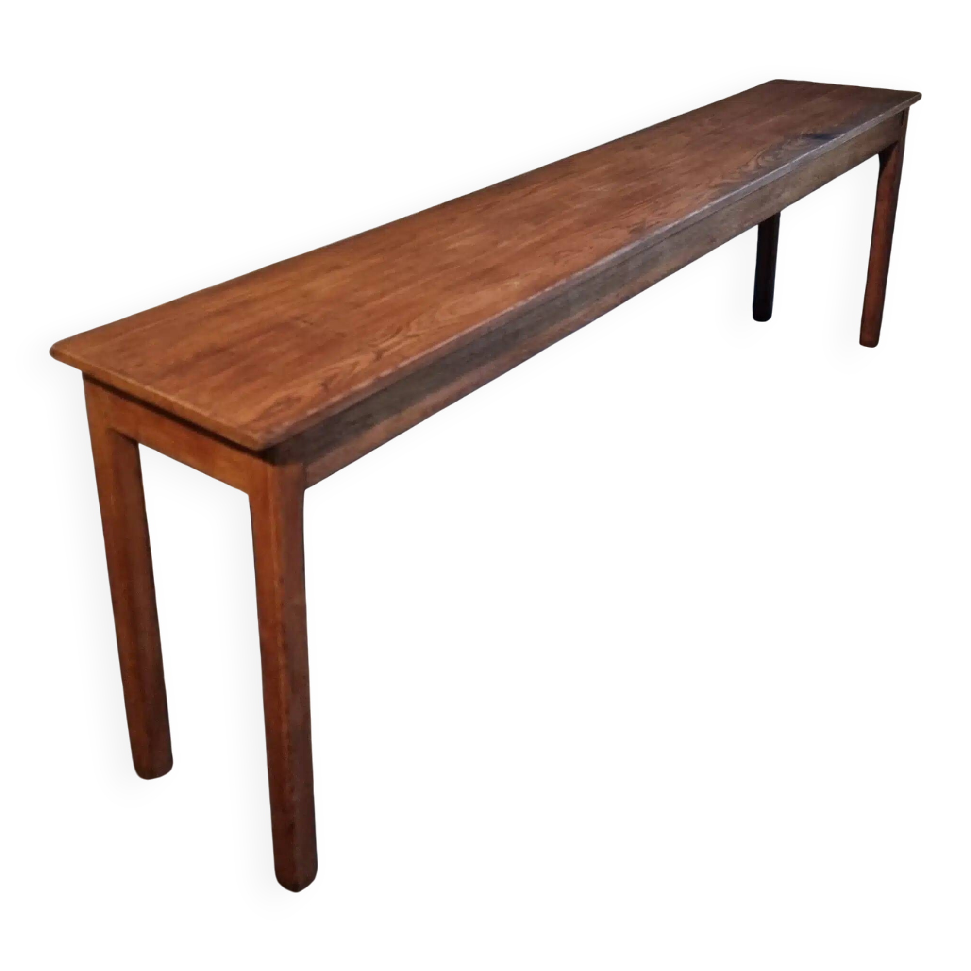 Vintage oak work table / hospital workshop side table, France, 1950s