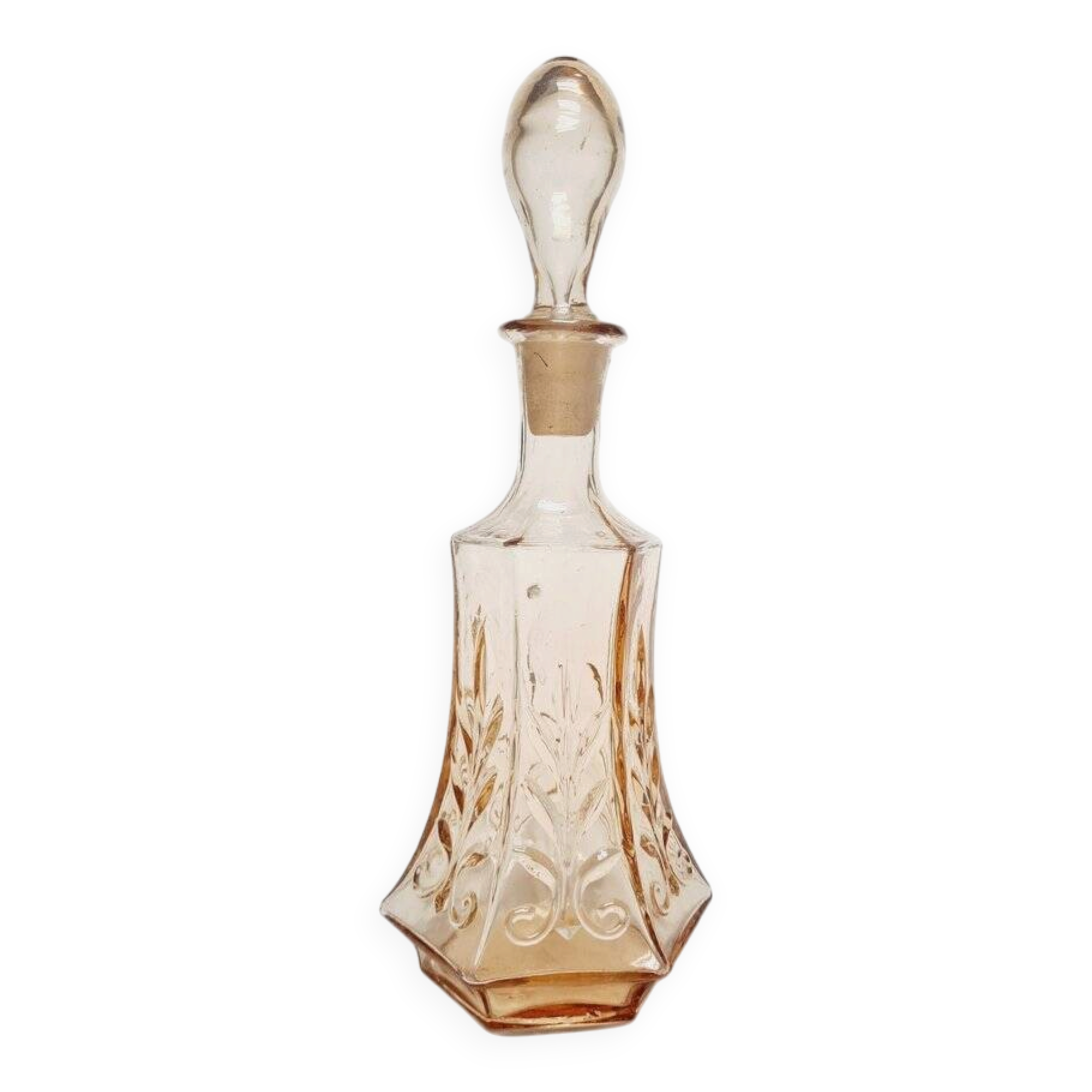 Art Deco carafe from Bolesław Morawski Glassworks, Poland, 1930s