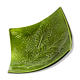 Coupe en céramique verte aux feuilles et fougères