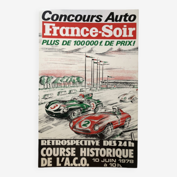 Original retrospective poster of the 1978 ACO historic 24-hour race.