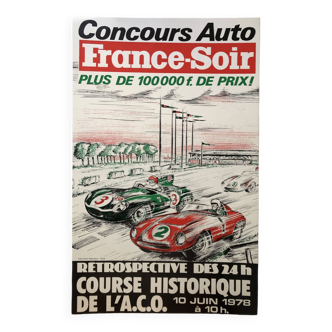 Affiche originale rétrospective des 24h, 1978