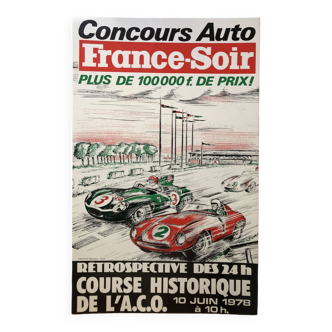 Original retrospective poster of the 1978 ACO historic 24-hour race.