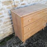 Vintage raw oak chest of drawers