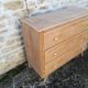 Vintage raw oak chest of drawers