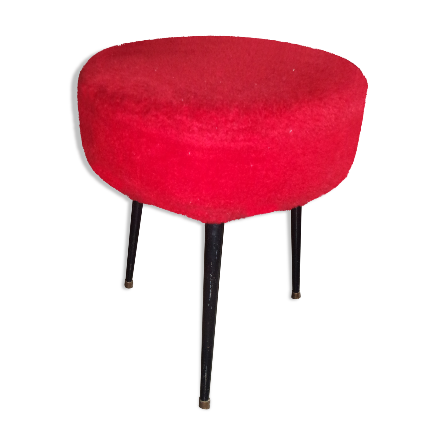 Red moumoutte seat stool 1970