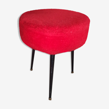 Red moumoutte seat stool 1970