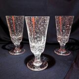 Set of 3 vintage bubble glasses