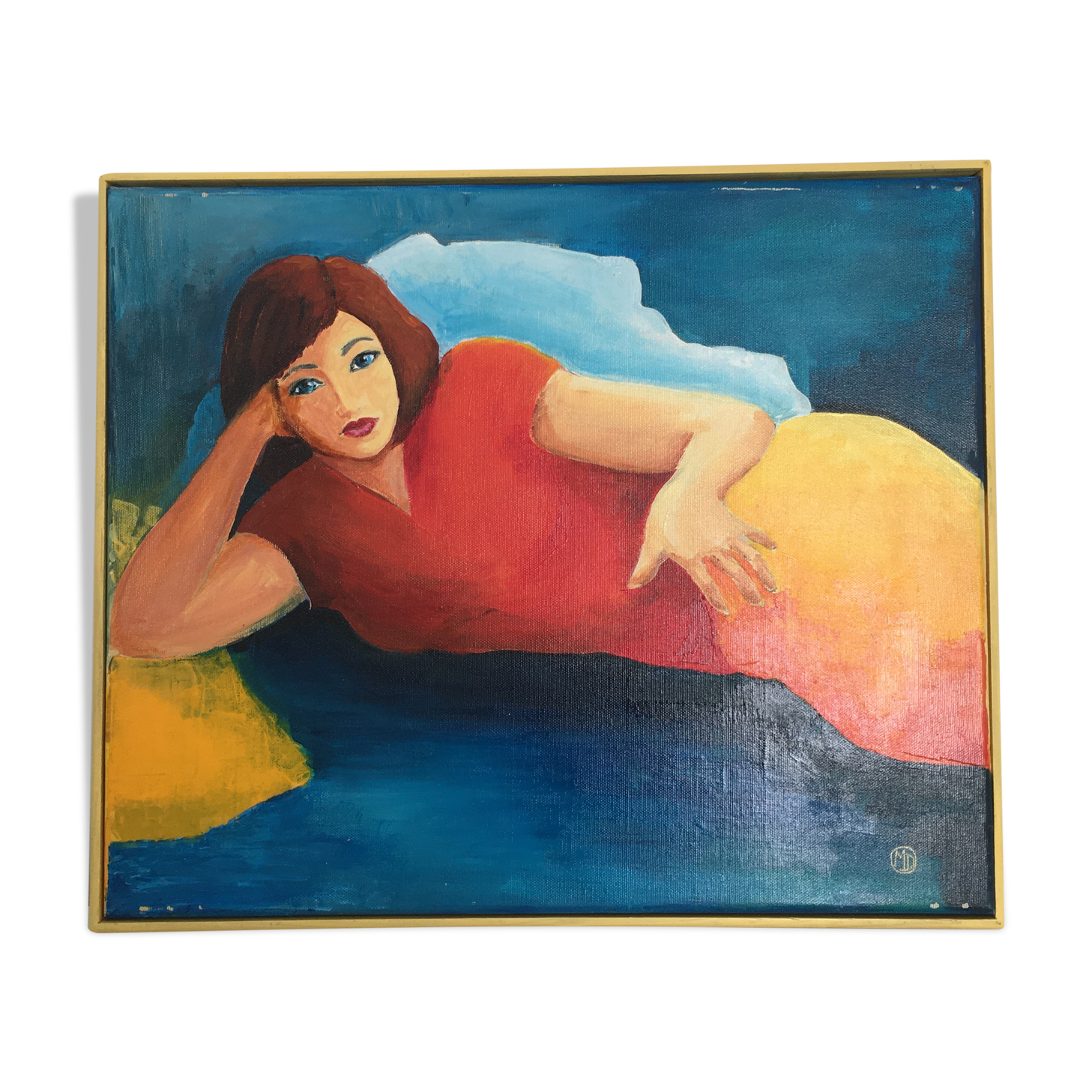 Painting woman lying down