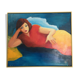 Painting woman lying down