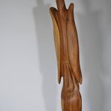 XXL Solid Teak Crane Sculpture - 1960s Design, Mid-Century Art