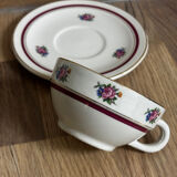 Vintage cup and saucer set Moulin des Loups Orchies