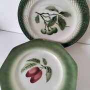 4 assiettes à dessert fruits d’été vintage