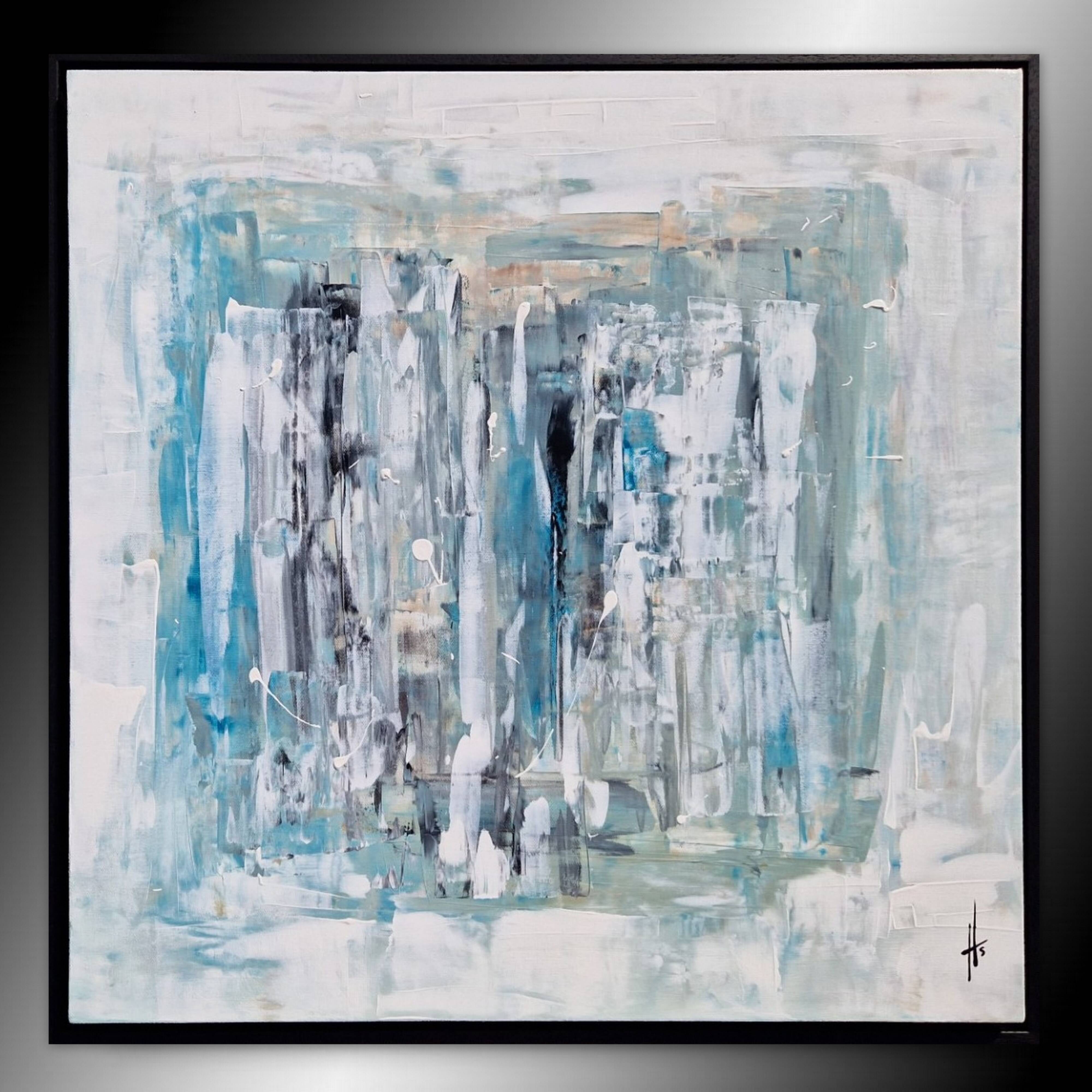 Framed abstract painting painting