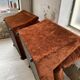 Pair 70s brown velvet armchairs
