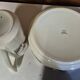 Antique toilet set Badonviller grenade ceramic geometric pattern