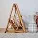 Vintage rattan magazine rack & bohemian hearts (1960s)