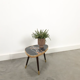 Vintage table with brass and marble formica top