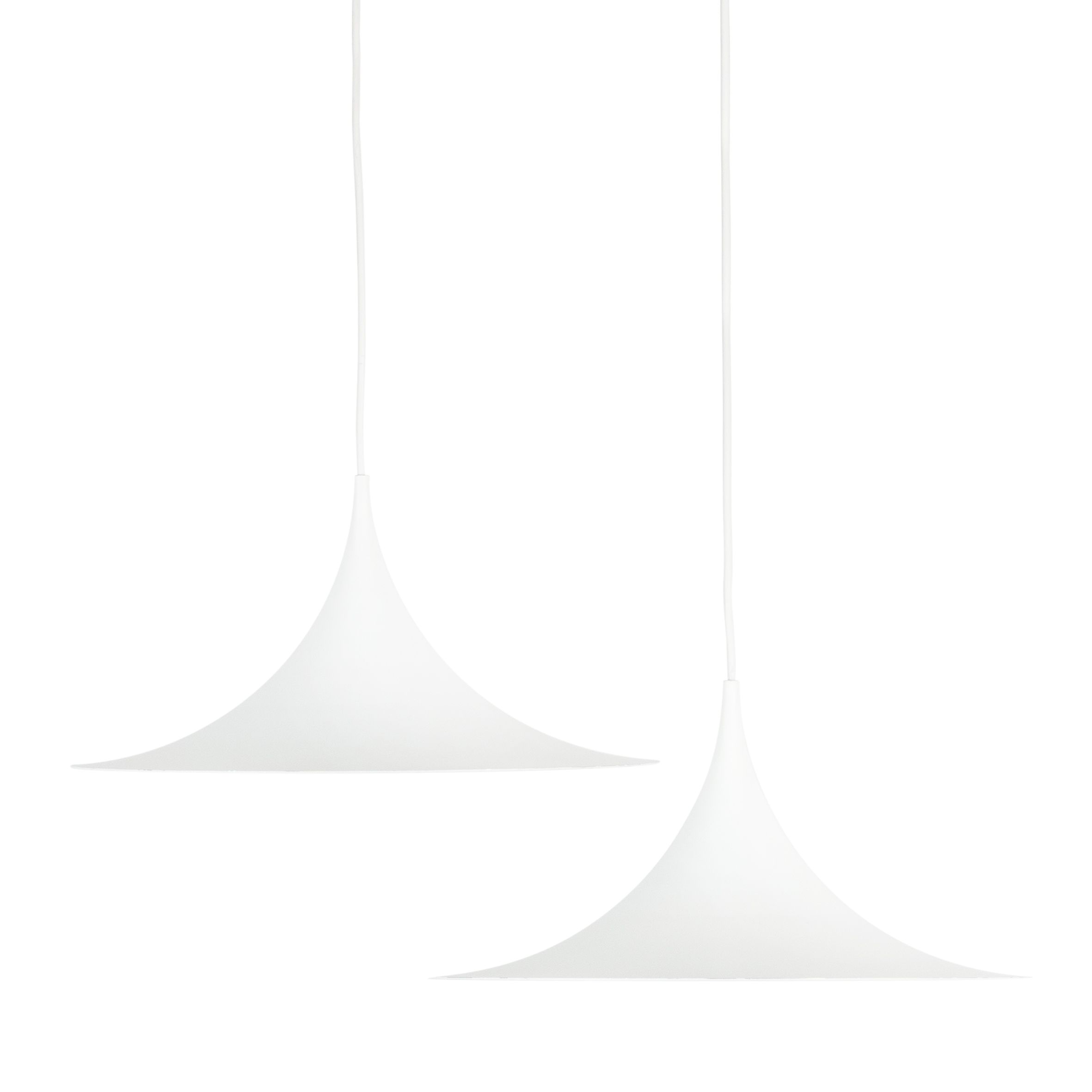 Pair of Danish vintage pendant lamps Semi by Bonderup&Thorup, 1968