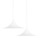 Pair of Danish vintage pendant lamps Semi by Bonderup&Thorup, 1968
