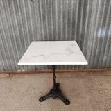 Vintage bar / bistro table in cast iron and marble