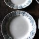 A set of 8 flat plates Terre de Fer Bleu Verdun HBC.