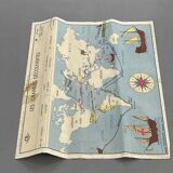Old double-sided school map, Rossignol edition