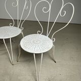 4 vintage wrought iron chairs