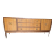 Vintage teak veneer enfilade in brown by Greaves & Thomas, 1960s, mid-century style.