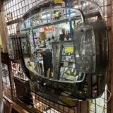 Mirror with contour smoked glass 60/70s