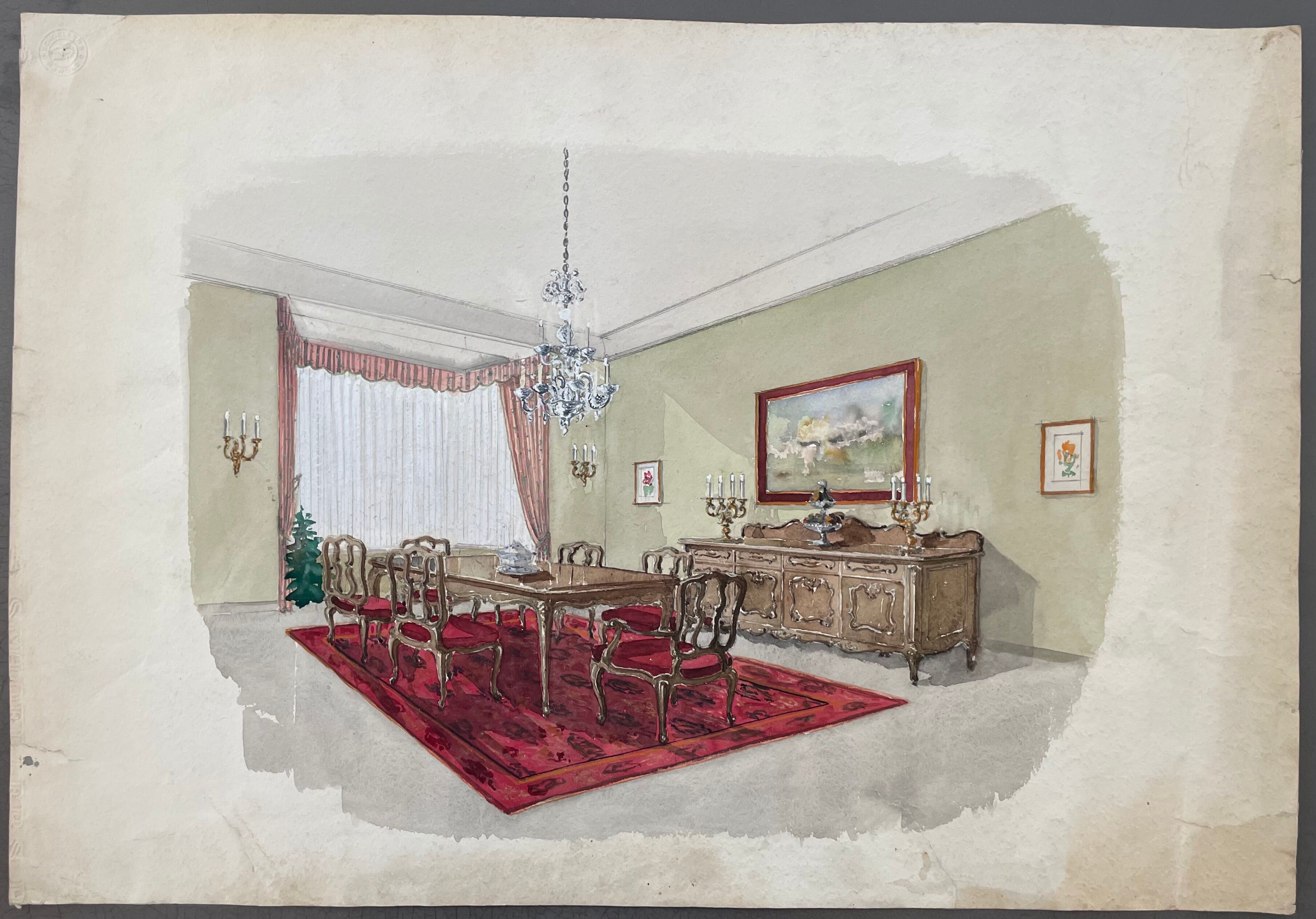 Painting decorative art interior architecture 30-50s