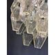A pair of champagne "poliedro" murano glass chandelier