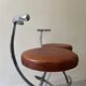Bar stools in tubular chrome and tan leather, 1970s
