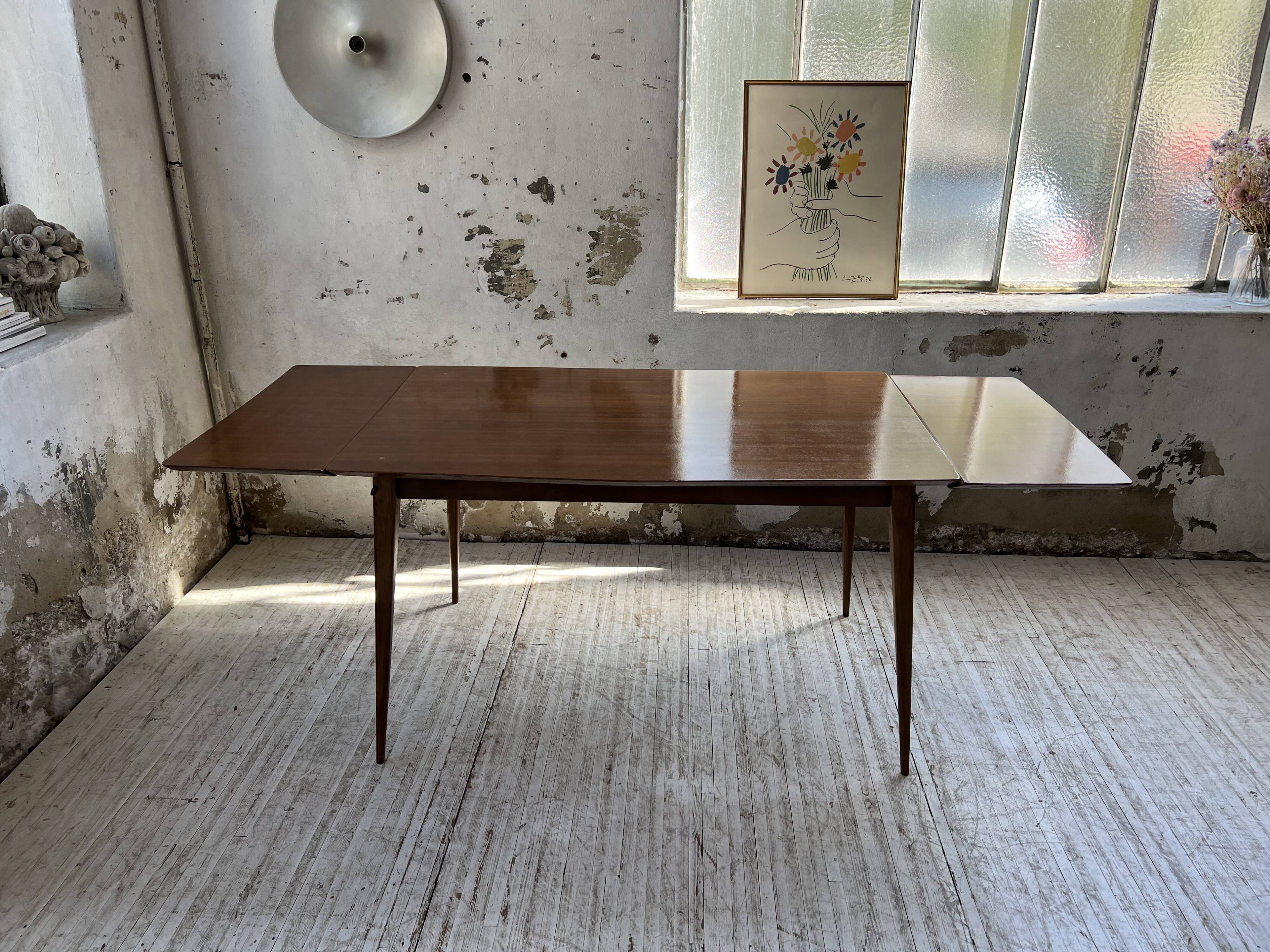 Vintage teak table with extensions, Denmark, 1960