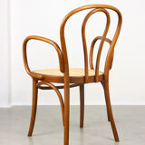 Vintage Bentwood Wide Seat and Arms Bistro Chair