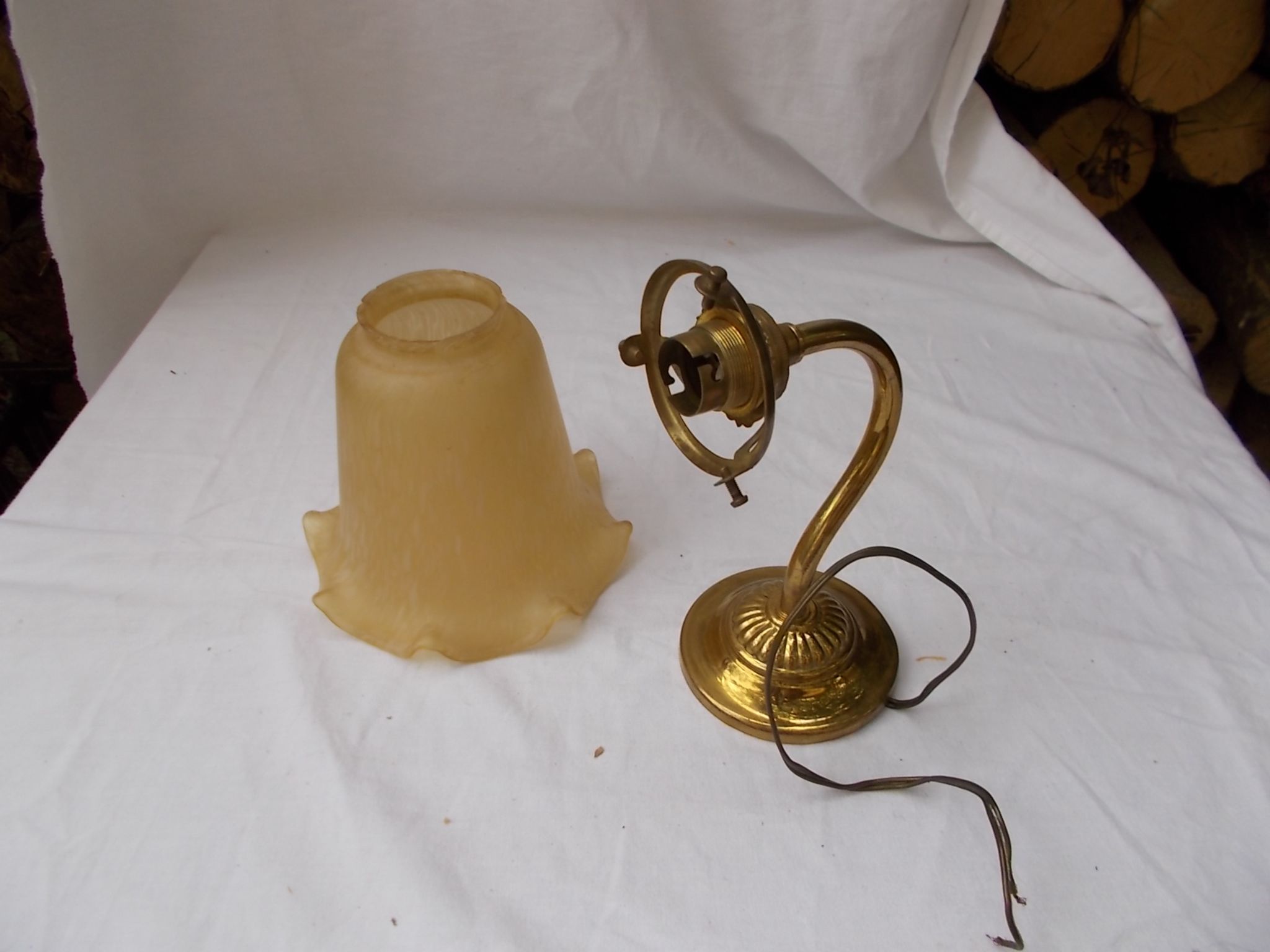 Brass wall light
