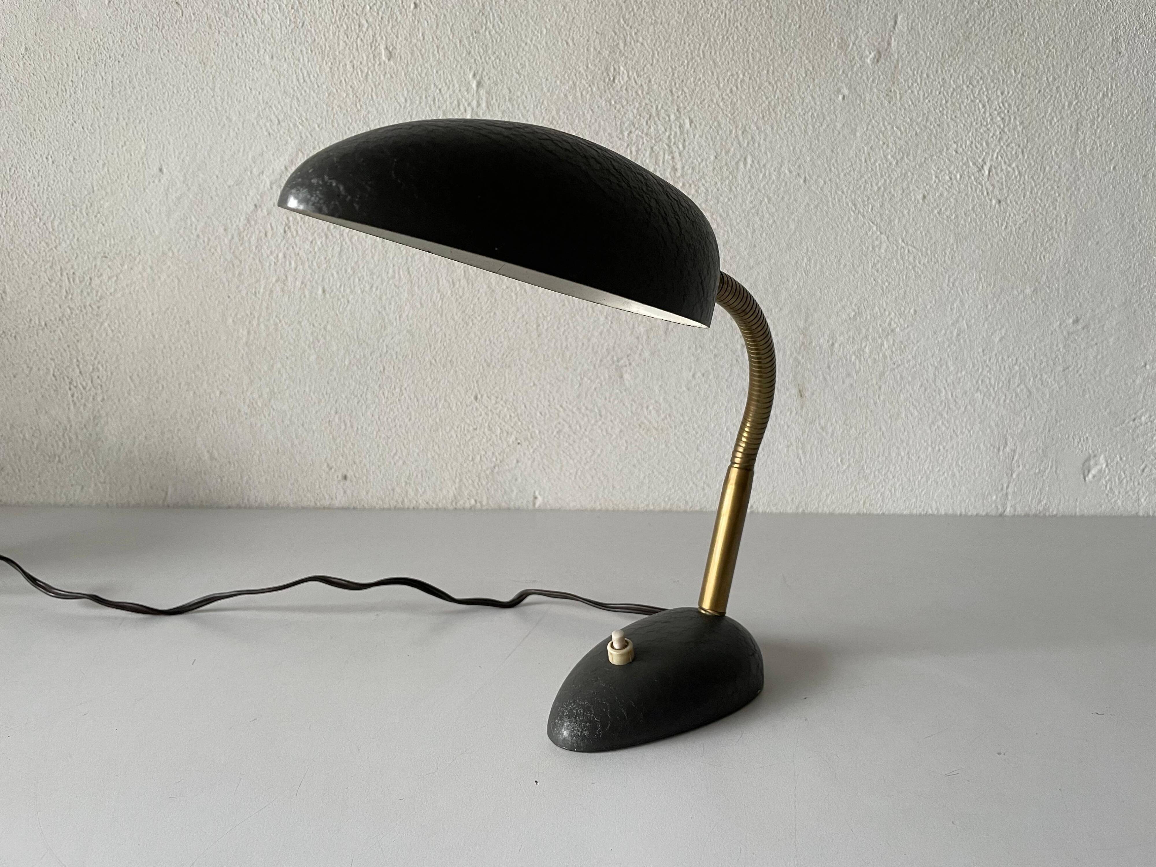 Mid-century grey metal desk lamp, 1960s, Germany