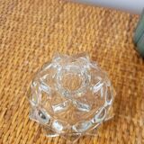 Bougeoir en verre pied étoilé