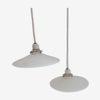 Opaline hanging lamps
