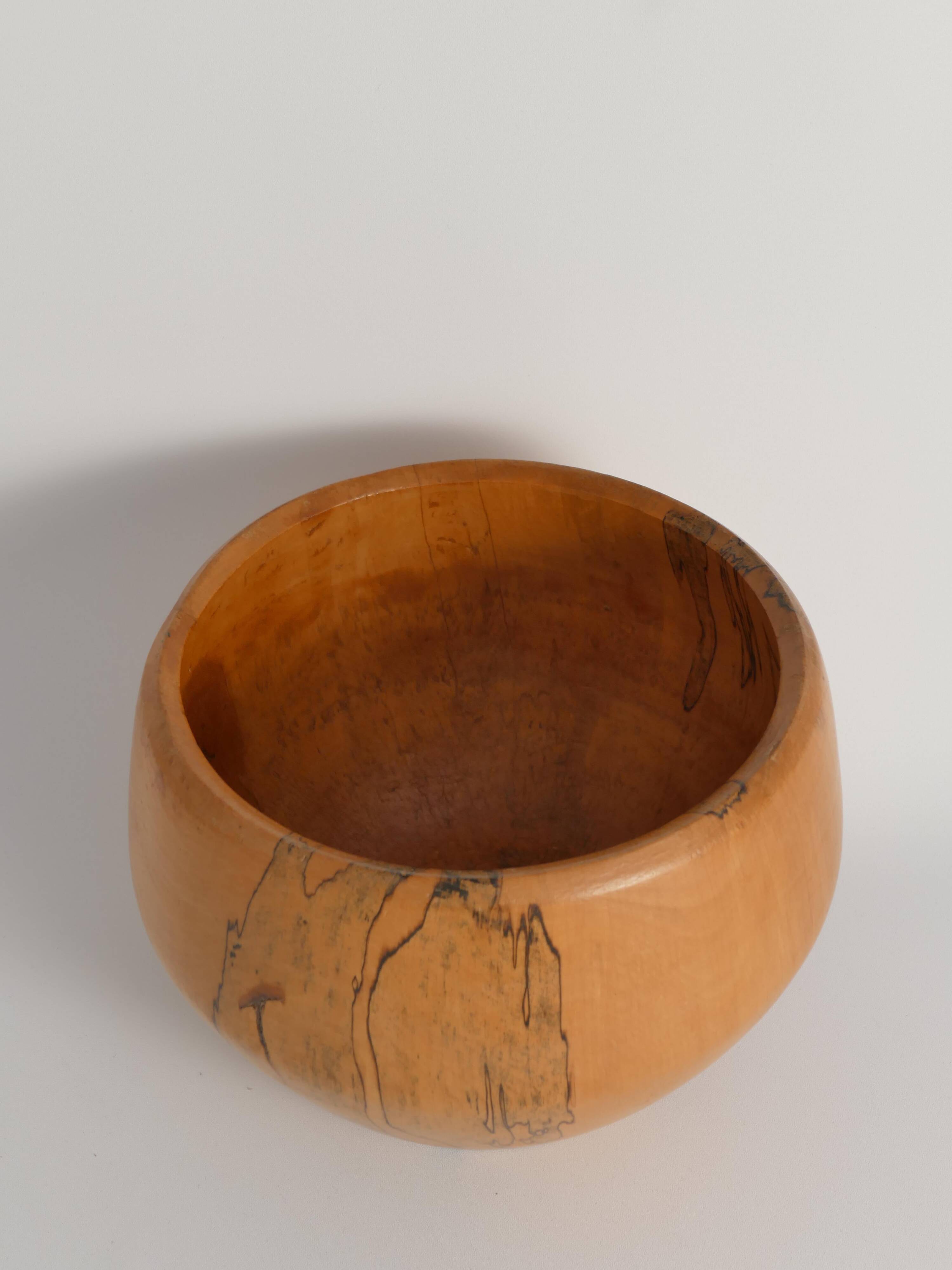 Mid-century Modern Hand-carved Wood Bowl, James Eriksson, Tasserud Sweden 1970s