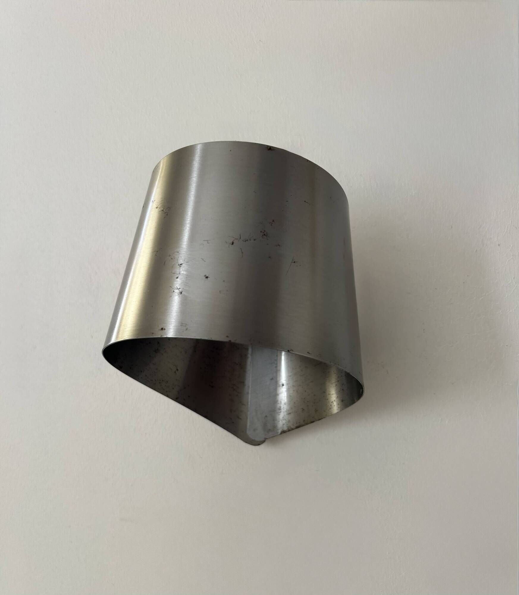 Pair of vintage wall lights, brushed metal, France 1970