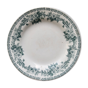 Antique ironstone plate from Saint-Amand – Guadeloupe model