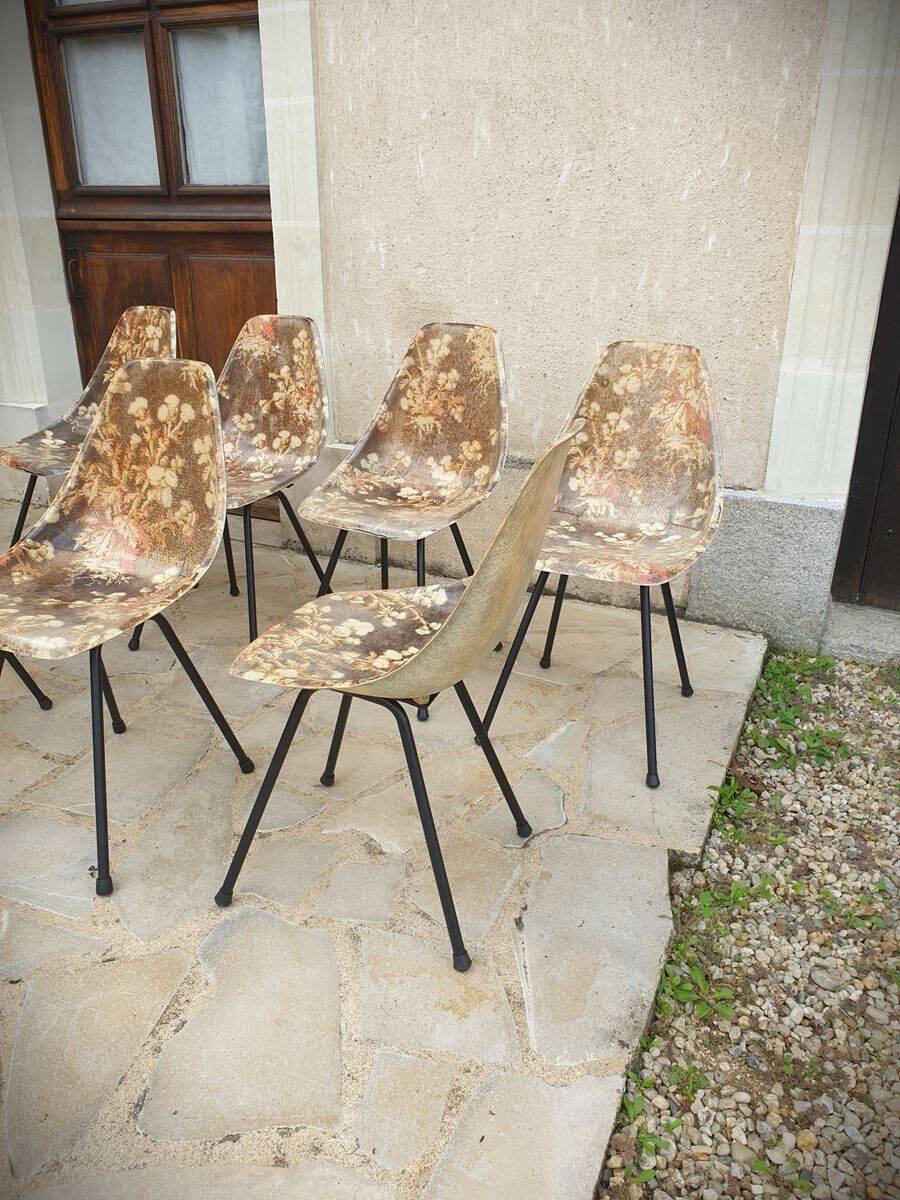 Vintage fiberglass chairs La Cigogne
