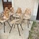 Vintage fiberglass chairs La Cigogne