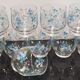 Set of 10 water glasses Veronica Luminarc Arcoroc decoration small blue flowers 80's