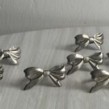 6 silver metal napkin rings