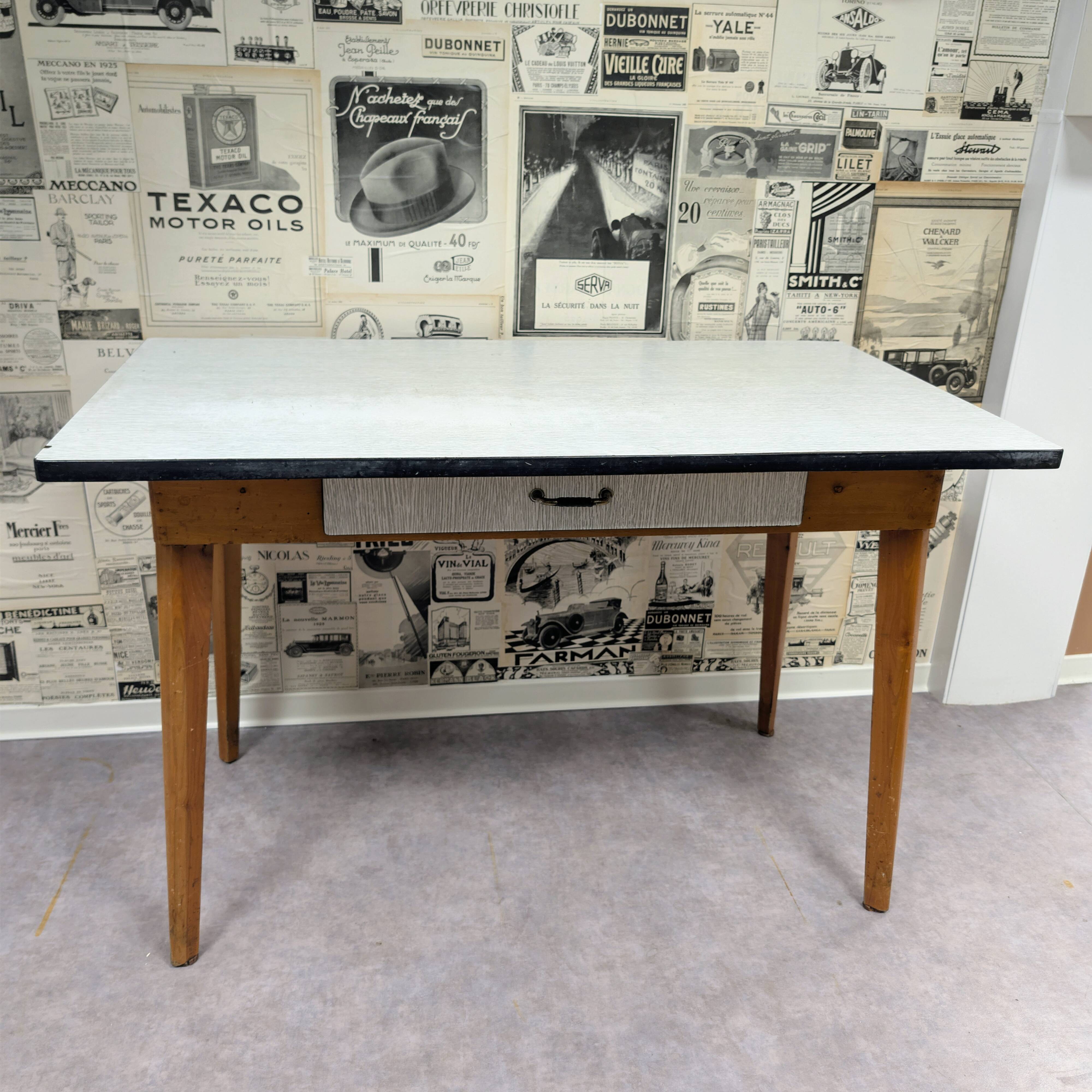 Vintage wood and formica table